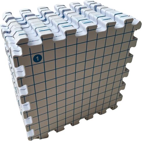 Yuantrai Creative Splicing EVA Foam Mesh Knitting Set لوحة الحياكة حجب الوسادة شبكة تحديد المواقع وسادة تثبيت تحديد المواقع سترة، أبيض in Saudi Arabia