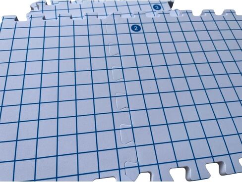 Yuantrai Creative Splicing EVA Foam Mesh Knitting Set لوحة الحياكة حجب الوسادة شبكة تحديد المواقع وسادة تثبيت تحديد المواقع سترة، أبيض in Saudi Arabia