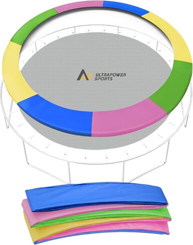 Trampoline Pad Replacement 10 12 13 14 15 FT Trampoline Replacement Safety Pad Trampoline Spring Cover Waterproof UV Resistant Tear Resistant Surround Spring Foam Cover Round Frame No Holes for Pole in Kuwait