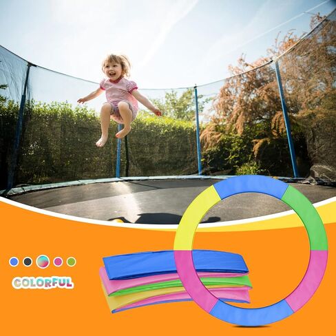 Trampoline Pad Replacement 10 12 13 14 15 FT Trampoline Replacement Safety Pad Trampoline Spring Cover Waterproof UV Resistant Tear Resistant Surround Spring Foam Cover Round Frame No Holes for Pole in Kuwait