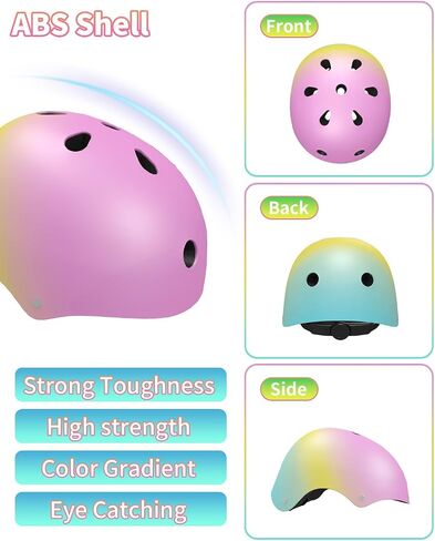 Color Gradient Toddler Helmet Kids Bike Helmet Adjustable from Toddler to Youth 11 Vents Safety & Ventilation Design for Cycling Skating Scooter Skateboard in Saudi Arabia