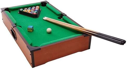 مجموعة ألعاب البلياردو المدمجة الفاخرة على الطاولة مع عصي جديلة وكرات وطباشير ورف مثلث in Kuwait