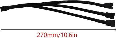 3PCS PC Fan Distributor Extension Cable 3PIN and 4PIN PWM Adapter Cable 1 in 2 PVC Insulated Cooling Fan Cable Computer Motherboard CPU Adapter Cable in Kuwait