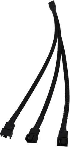 3PCS PC Fan Distributor Extension Cable 3PIN and 4PIN PWM Adapter Cable 1 in 2 PVC Insulated Cooling Fan Cable Computer Motherboard CPU Adapter Cable in Kuwait