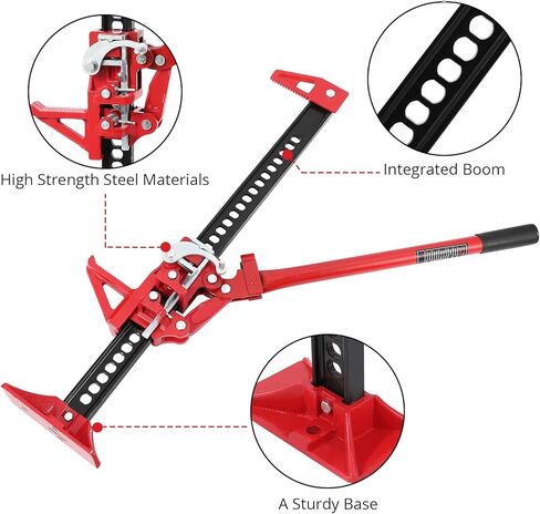 مقبس سيارة، نوع رأس مدبب، مقبس مزرعة متعدد الأغراض للطرق الوعرة مقاس 60 بوصة، مقبس سيارة بسعة 3 طن (6000 رطل)، مثالي للسيارات/الشاحنات/المركبات/سيارات الدفع الرباعي، أحمر in Kuwait