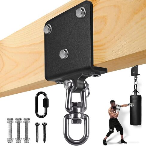 Punching Bag Hanger for Heavy Bag Beam Mount Hardware 360° Rotation Boxing Bag Ceiling Mount I-Beam Heavy Bag Hanger Beam Mount Hooks for Hanging Heavy Punching Bags in Saudi Arabia