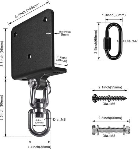 Punching Bag Hanger for Heavy Bag Beam Mount Hardware 360° Rotation Boxing Bag Ceiling Mount I-Beam Heavy Bag Hanger Beam Mount Hooks for Hanging Heavy Punching Bags in Saudi Arabia