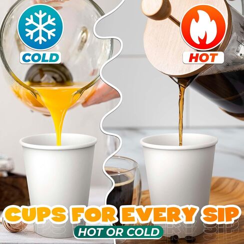 3 Oz Disposable Espresso Cups for Hot Drinks - 200Pcs Paper Espresso Cups for Party Cups Disposable Coffee Shots Cups for Wedding Travel Cup - Hot Coffee Cups for Espresso Cup Set Small Paper Cups in Kuwait