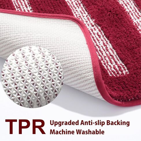 Urvoix Bathroom Rugs Set - 2 Piece Butter Chenille Bath Rugs with Non Slip Backing, Super Absorbent Thick Soft Plush Bath Mats for Bathroom, Tub, Shower (Sage, 20"x32" / 17"x24") in Saudi Arabia