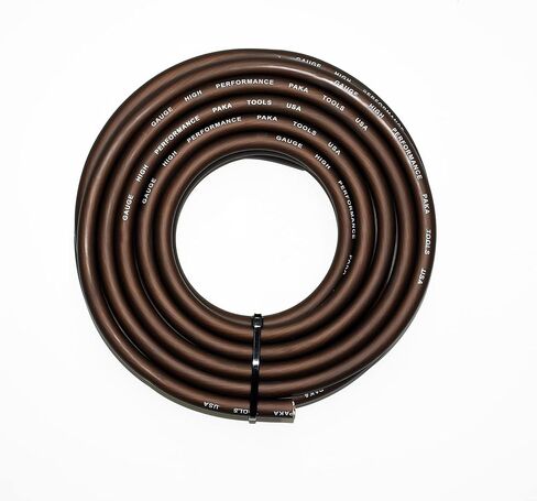 PAKA TOOLS 2/0 Gauge AWG Welding Lead & Car Battery Cable Wire, LIFE TIME WARRANTY (5 FEET BLACK + 5 RED) (PK200JA) in Kuwait