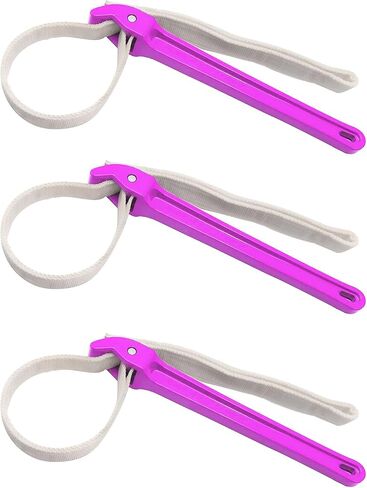 Strap Wrench Plumbing, 12 Inches Nylon Strap Wrench, Adjustable Oil Filter Strap Wrench, Double Layered Nylon Fuel Filter Wrench, Water Filter Strap Wrench Heavy, Red, 1Pack in Saudi Arabia