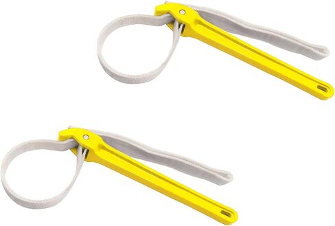 Strap Wrench Plumbing, 12 Inches Nylon Strap Wrench, Adjustable Oil Filter Strap Wrench, Double Layered Nylon Fuel Filter Wrench, Water Filter Strap Wrench Heavy, Red, 1Pack in Saudi Arabia
