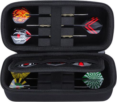 Hard Case Compatible with Steel Tip or Soft Tip Darts Set, Storage Holder Fits for Dart Tips Shafts Flights and Accessories in Saudi Arabia
