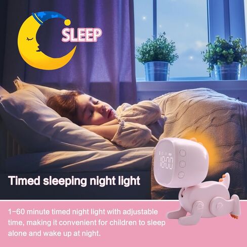 JUSTUP Bedside Digital Alarm Clock for Kids, Cartoon Creative Dinosaur Alarm Clock, Silent Snooze Alarm Clock with Night Light, Cute Table Electronic Alarm Clock for Kids Boys and Girls (Beige) in Saudi Arabia