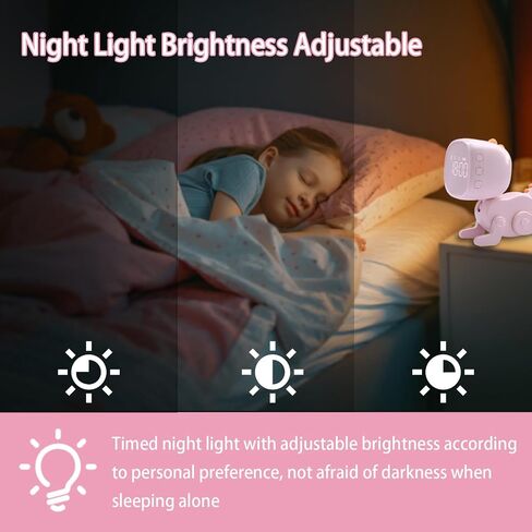 JUSTUP Bedside Digital Alarm Clock for Kids, Cartoon Creative Dinosaur Alarm Clock, Silent Snooze Alarm Clock with Night Light, Cute Table Electronic Alarm Clock for Kids Boys and Girls (Beige) in Saudi Arabia