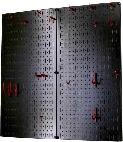 Wall Control Kitchen Pegboard Organizer Pots and Pans Pegboard Pack Storage and Organization Kit with Blue Pegboard and White Accessories in Kuwait