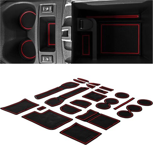 CupHolderHero fits Nissan Rogue Accessories 2014-2020 Premium Custom Interior Non-Slip Anti Dust Cup Holder Inserts, Center Console Liner Mats, Door Pocket Liners 21pc Set (Blue Trim) in Kuwait