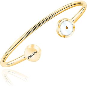 FAADBUK Christian Gift Cross Mustard Seed Bracelet Faith Mustard Seed Jewely Religious Inspirational Jewelry