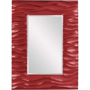 Howard Elliott Zenith Rectangular Hanging Wall Mirror, 31 x 39 Inch, Bright Silver Leaf