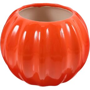 PRETYZOOM Pumpkin Vase Ceramic Flower Vase Pumpkin Planter Fall Harvest Decoration for Thanksgiving Halloween Home Decor Dried Flower Vase Flower Arrangement White