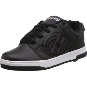 Heelys Girls Voyager Tennis Shoe, Black Reflective/Balck, 5 Little Kid