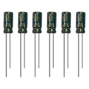 Heyiarbeit 50 Pcs 10uF 63V Aluminum Electrolytic Capacitor 5 x 11mm, Green Radial Liquid Aluminum Capacitors for Audio-Video Project Electronic Repair Part