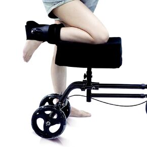 Knee Scooter Pad Cover with Removable Soft Velvet Cover and Highly Resilient Comfort Memory Foam, Knee Scooter Cushion for Adults for Foot Surgery - Knee Scooter Accessories Universal Fit