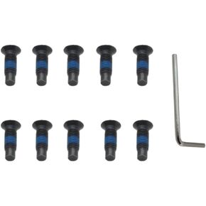 10pcs Scooter Forehead Head Screw Carbon Steel Fixed Screw Kit Scooter Anti-removal Screws with Hex Wrench(Black)