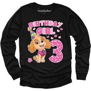 Birthday Girl Paw Patrol Skye 3rd Birthday Toddler Kids Long Sleeve Shirt for Girls