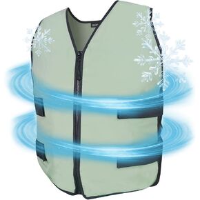 MR.ICE Cooling Vest - Reusable Ice Vest Cooling Jackets for Men & Women - Cooling Vest for Motorcycle, Riding, Cycling, Running, Sports - Cool Vest for Hot Weather - Adjustable Ice Pack Vest