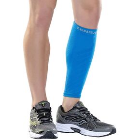 Zensah Calf/Shin Compression Sleeve - Made in the USA Single Leg Compression Sleeve for Shin Splint Relief, Recovery, Running
