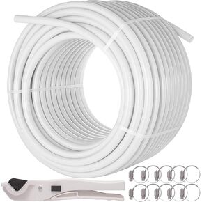 VEVOR Oxygen Non-Barrier PEX Tubing, 300 Ft 1 Inch PEX Pipe Radiant Heat Floor EVOH Pex-B Heat Durable Plumbing Flexible for Residential Commercial Heating Plumbing, Red