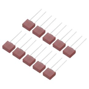 uxcell 50Pcs DIP Mounted Miniature Square Slow Blow Micro Fuse for Electronic Parts PCB LCD Repair, T3.15A 3.15A 250V, Red