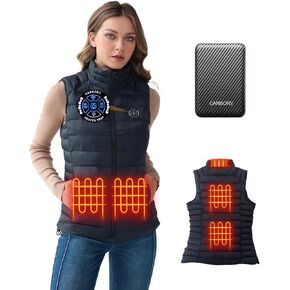 CANBOEY M Heated Vest Women with 12000mAH Battery Battery Pack