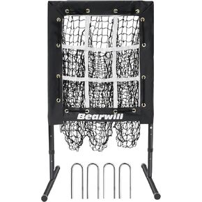 Pitching Net, 9 Hole Baseball Pitching Net with Strike Zone, Adjustable Baseball Softball Net for Batting Pitching Hitting, Baseball Training Equipment Wiffle Ball Pitching Target, Carry Bag
