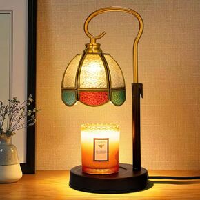 Candle Warmer Lamp, Home Decor, Timer, Dimmable, Adjustable Height, with 2 Bulbs,for Scented Jar Candles(Transparent Shade)