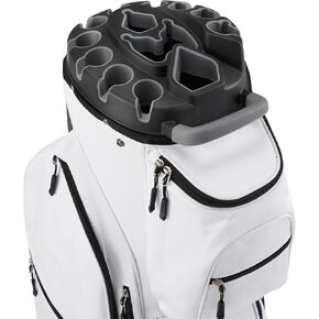 KVV 14 Way Top-Molded Organizer Cart Bag with Rain Cover, Full Length Divider, Spacious Cooler Pockets