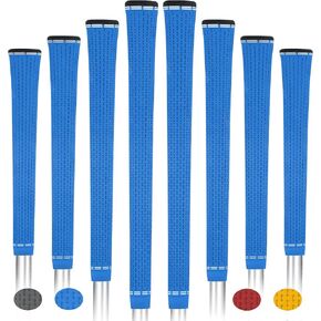 Golf Grips 8 Pack Comfortable Rubber Soft Golf Grip All-Weather 8 Grips Set Non-Slip Arthritic Golf Club Grips for Men and Women Standard/Midsize Grips 4 Colors Golf Grips