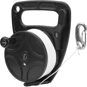 RiToEasysports 280ft Diving Reel Spool Finger Line with Thumb Stopper for Cave and Wreck Exploration (Black)