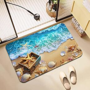 Bathroom mat Non Slip Rubber Quick Dry Bath mat, Non Slip Quick Dry Bathroom mat, Super Absorbent Bath mat, Rubber Bathroom mat Bath Rugs, Shower Mat Bathroom Floor Mat, 15.7x23.6in, Dolphin