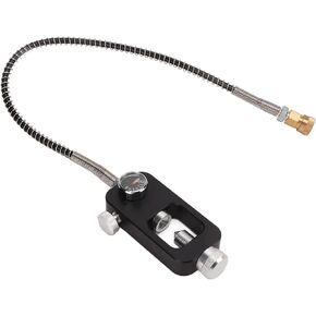DIN Valve Adapter, Aluminum Alloy Tank Refill Adapter with Gauge and Hose Paintball Fill Station Paintball Tank Refill Adapter Accessory for Oxygen Cylinder Diving Equipment