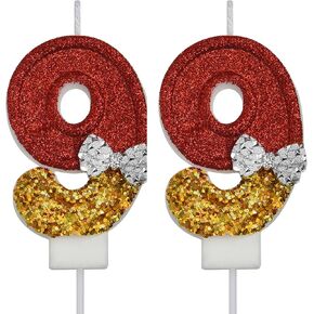 99th Birthday Candles, Pink 99 Year Old Number Birthday Candles, Happy Birthday Party Cake Topper Decoration Gifts for Women in Kuwait