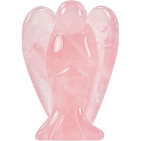 WHAL&YUNE Lepidolite Angel تمثال الطاقة الطبيعية شفاء كريستالات الأحجار الكريمة منحوتة يدويًا للمنزل والمكتب ديكور عطلة هدية محظوظة - 1.5 بوصة in Kuwait