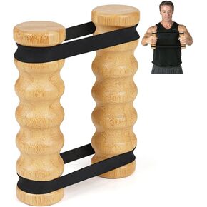 Efficient Upper Body Workout Equipment Home Gym,Workout - Resistance and Strength Training, Adjustable Resistance Bands with Wooden Handles