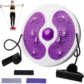 Waist Whisper Waist Twisting Disc with 3 Sport Headbands, WATUNID Body Shaping Waist Sculptor Twist with Drawstring and Foot Massage, Twister Exercise for Waist, Fitness Turntable for Home Workout