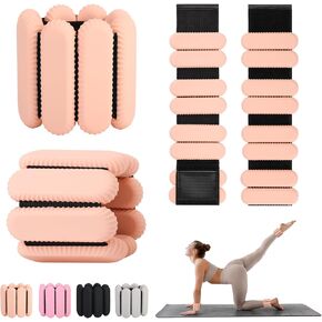 Wrist and Ankle Weights for Women Men,Wearable Weighted Wristbands Bracelet,Adjustable Arm&Leg Bangles Set of 2(1Lb Each) for Pilates,Yoga,Walking,Exercise,Barre,Strength Training