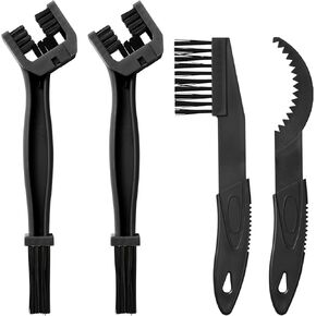 Bicycle Chain Cleaning Tool Kit,4 Pcs Bike Chain Crankset Brush for Mountain,Road,City,BMX,MTB Bike and Motorcycle (Black)