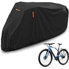 AKEfit Bike Cover, Waterproof Outdoor Bicycle Cover Rain UV Snow Proof with Anti-theft Lock Hole Outside Bike Storage Covers for Mountain Road Electric City Bike-L for 1 Bike