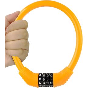 قفل كابل الدراجة مكون من 4 أرقام قابلة لإعادة الضبط للأطفال، مجموعة قفل كابل الدراجة، 15.7 بوصة طول 0.43 بوصة، أقفال دراجة مضادة للسرقة، قفل سكوتر إلكتروني للدراجات الإلكترونية، سكوتر للأطفال، فولاذ PVC أزرق in Kuwait