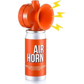 1 Pack Air Horn 1.4oz, 122dB Loud Air Horns for Safety, Heard Up to 1/2 Mile Away, Small Boat Marine Air Horn Can, Meet US Coast Guard, Emergency Use for Marine Boating
